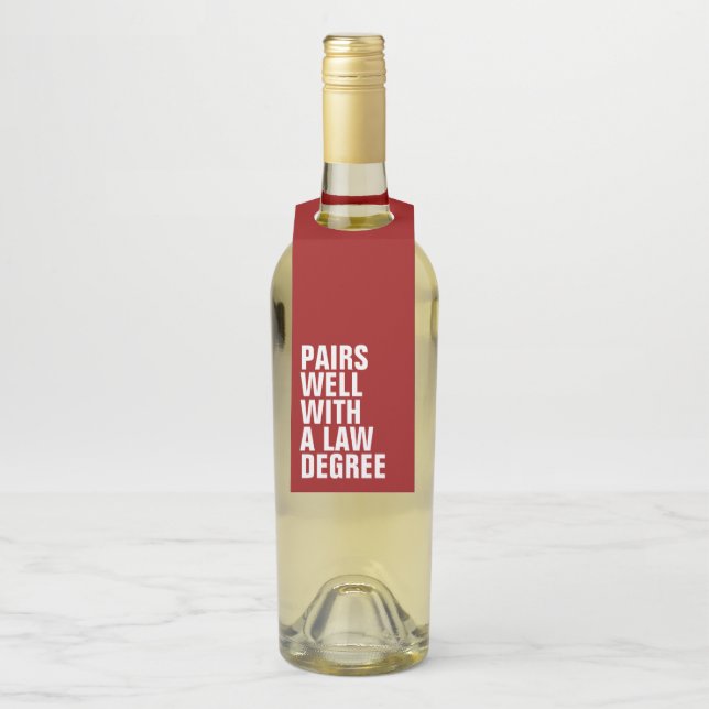 Abschluss der Funny Law School Flaschenanhänger (Auf Flasche)