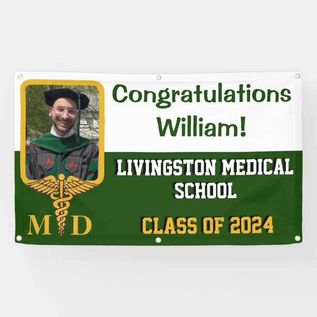 Abschluss der Green & Gold Medical School Banner (Horizontal)