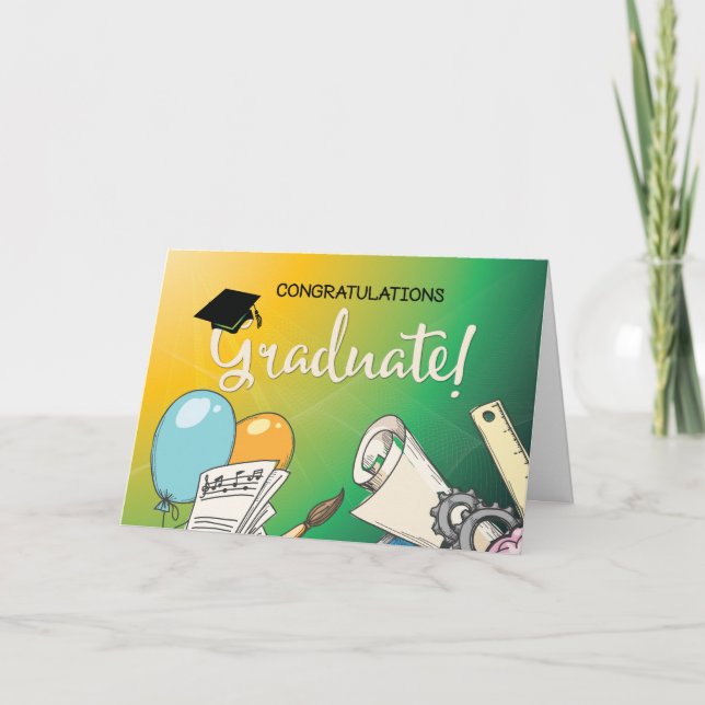 Abschluss der Grundschule, Balloons Karte (Vorderseite)