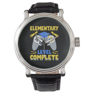 Abschluss der Grundstufe für Gaming-Gamer Armbanduhr
