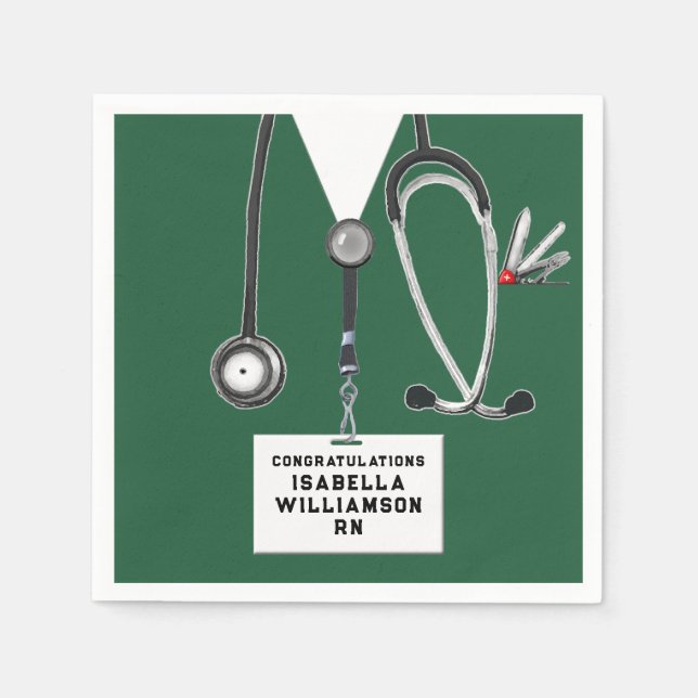 Abschluss der Grünen Krankenschule Serviette (Vorderseite)