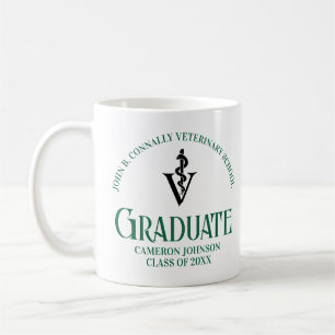 Abschluss der grünen Veterinärschule Custom Kaffeetasse