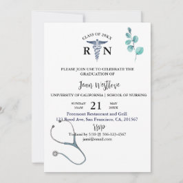 Abschluss der Kindergärten Minimalistische Vegetat Einladung