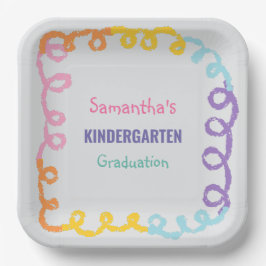 Abschluss der Kindergartenschule Pappteller