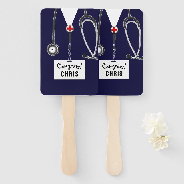Abschluss der Krankenpflege Fächer (Vorne und Hinten)