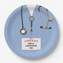 Abschluss der Krankenpflege Pappteller