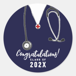 Abschluss der Krankenpflegerschule 2025 Runder Aufkleber