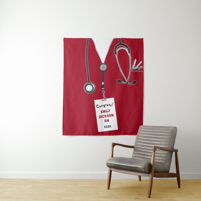 Abschluss der Krankenpflegerschule Wandteppich (Beispiel)