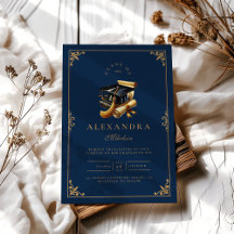 Abschluss der Law School Moderne Navy Blue Gold