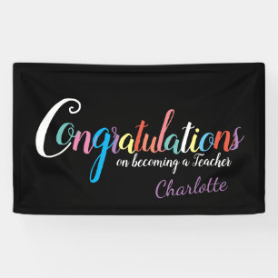 Abschluss der Lehrer Banner