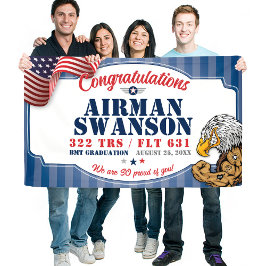 Abschluss der Luftwaffe 322 TRS Adler Maskottchen Banner