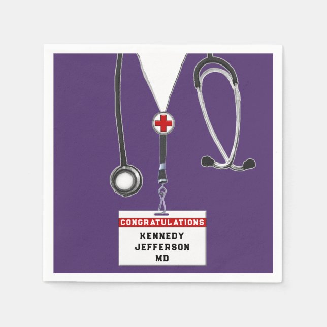 Abschluss der Medizinschule Napkins Serviette (Vorderseite)