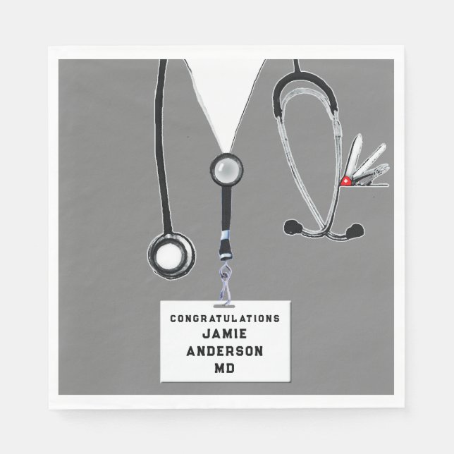 Abschluss der Medizinschule Napkins Serviette (Vorderseite)