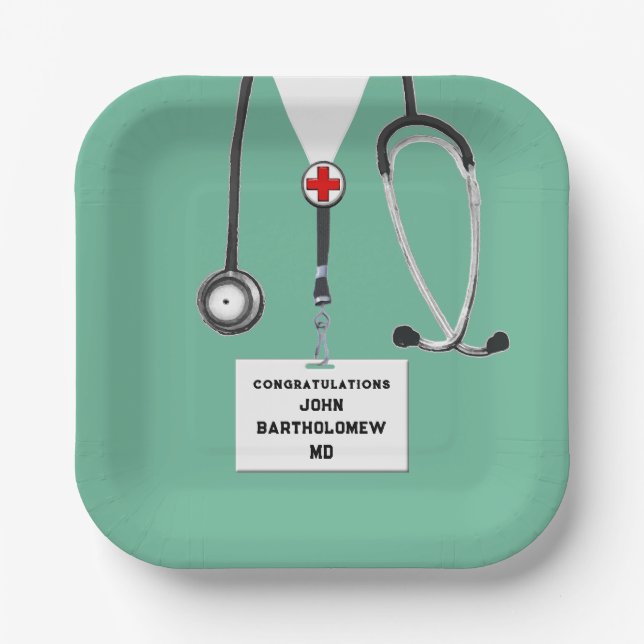 Abschluss der Medizinschule Pappteller (Vorderseite)