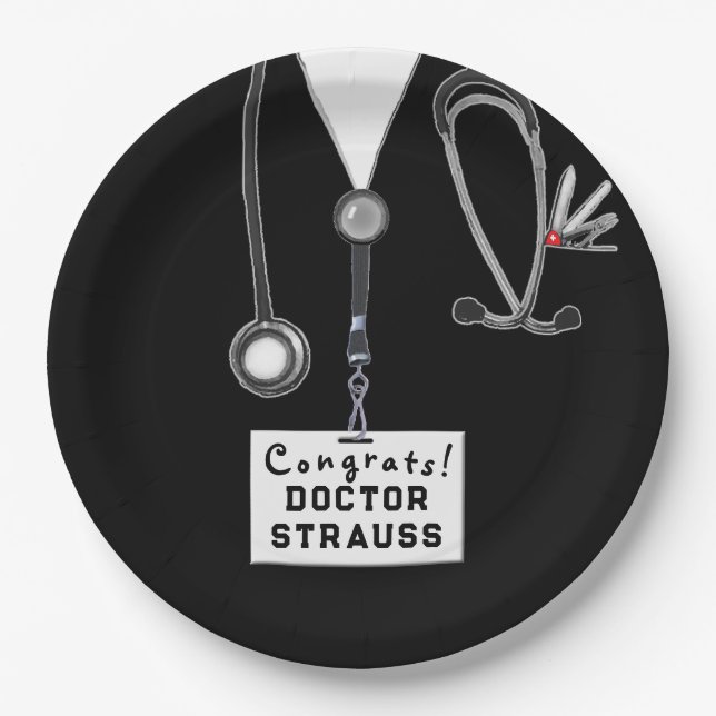 Abschluss der Medizinschule Pappteller (Vorderseite)