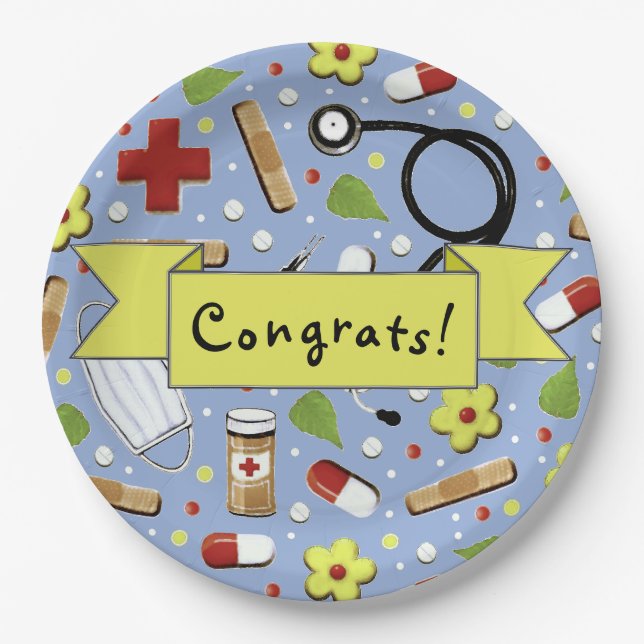 Abschluss der Medizinschule Pappteller (Vorderseite)