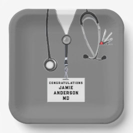 Abschluss der Medizinschule Pappteller