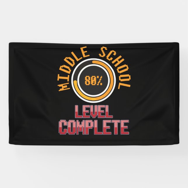 Abschluss der Mittelstufe 8. Stufe abgeschlossen Banner (Horizontal)