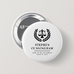 Abschluss der personalisierten modernen Jura-Schul Button