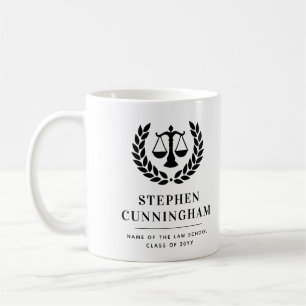 Abschluss der personalisierten modernen Jura-Schul Kaffeetasse