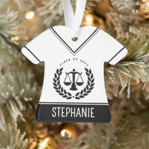Abschluss der personalisierten modernen Jura-Schul Ornament