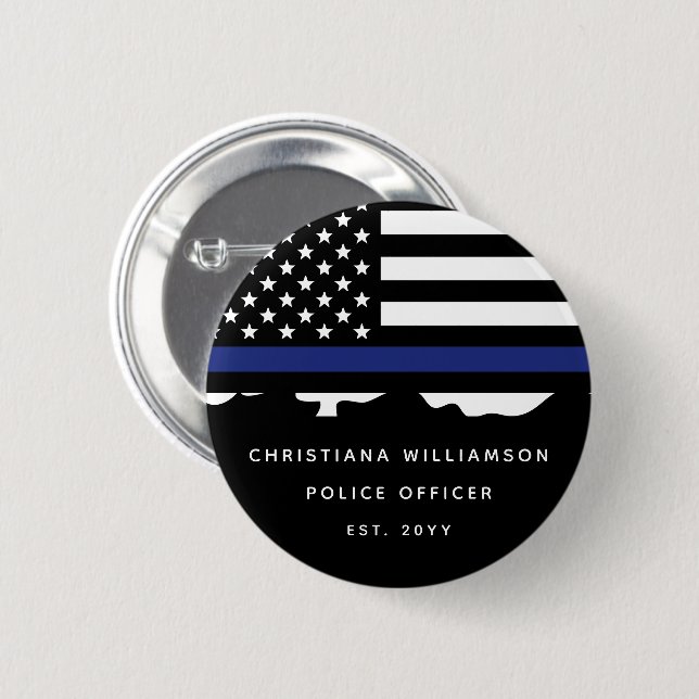 Abschluss der Polizeiakademie für Zollpolizei Button (Vorne & Hinten)