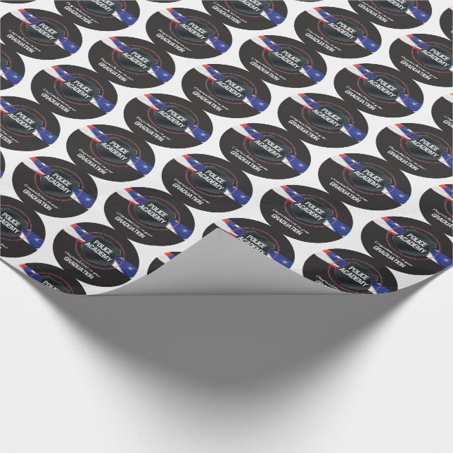 Abschluss der Polizeiakademie, Glückwunsch Geschenkpapier (Ecke)
