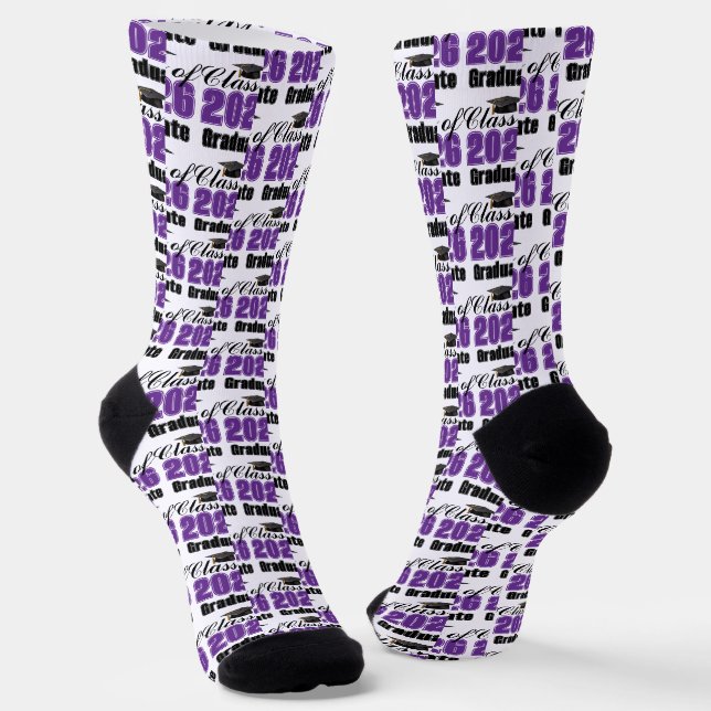 Abschluss der Purple-Klasse 2026 Socken (Gewinkelt)