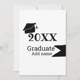 Abschluss der Stufe 20XX mit schlichter minimaler  Einladung