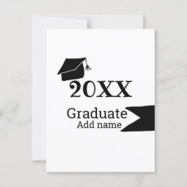 Abschluss der Stufe 20XX mit schlichter minimaler  Postkarte