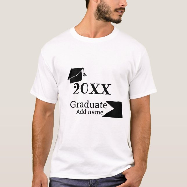 Abschluss der Stufe 20XX mit schlichter minimaler  T-Shirt (Vorderseite)