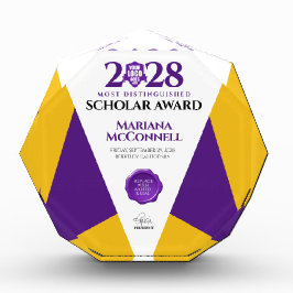 Abschluss der Uni der lila Gold School Fotoblock