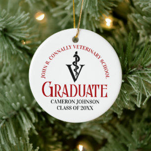 Abschluss der Veterinärschule - Weihnachten Keramik Ornament