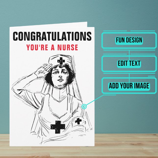 Abschluss der weiblichen Krankenschwester Herzlich Karte (This card that is perfect for a nurse graduate.)