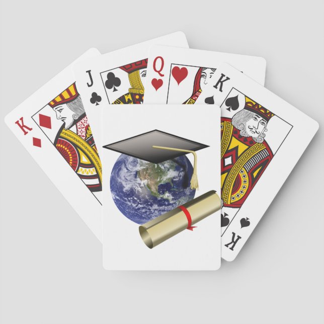 Abschluss der Weltklasse - Höhepunkt und goldenes  Spielkarten (Rückseite)