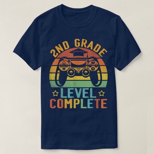 Abschluss der zweiten Stufe Vollständige Videospie T-Shirt (Design vorne)