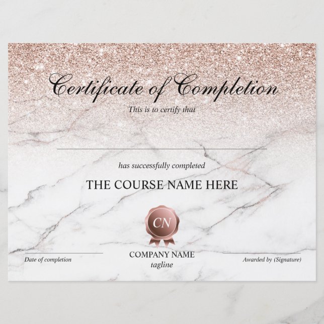 Abschluss des Abschlusszertifikats (Vorderseite)