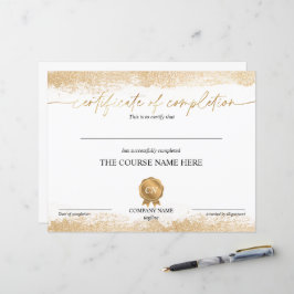 Abschluss des Abschlusszertifikats