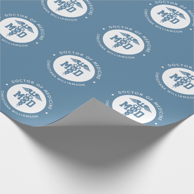 Abschluss des Arztes für Medizin Geschenkpapier (Ecke)
