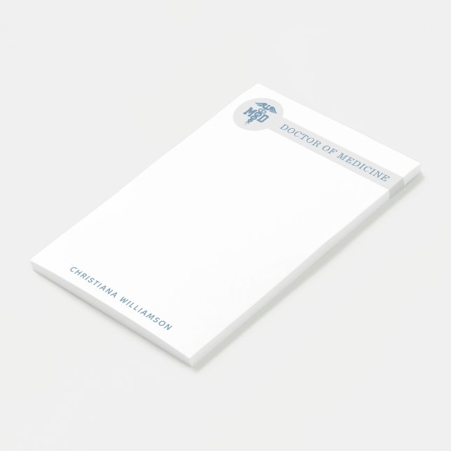 Abschluss des Arztes für Medizin Post-it Klebezettel (angewinkelt)