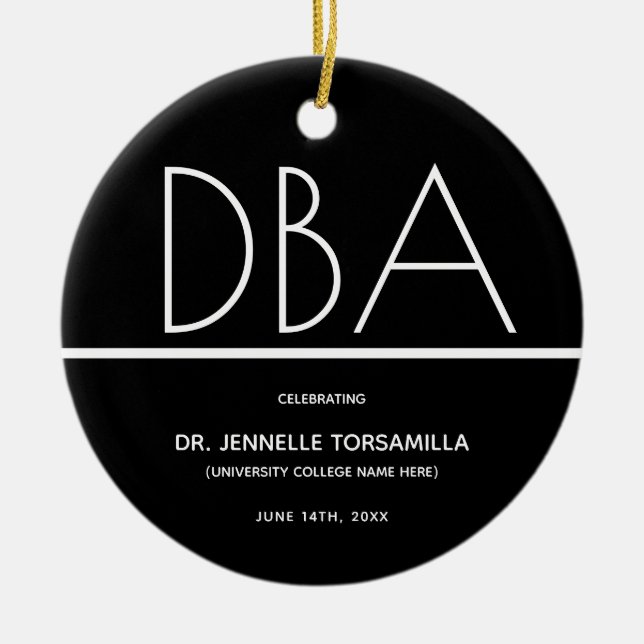 Abschluss des DBA-Abschlusses Keramik Ornament (Vorne)