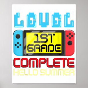 Abschluss des Gamers am letzten Schultag Grad Poster