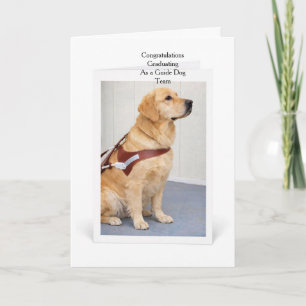 Abschluss des Golden Retriever-Führhunds Karte