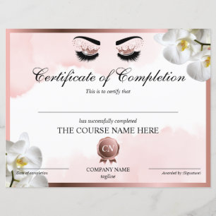 Abschluss des Lashes Lashes