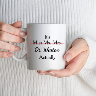 Abschluss des neuen Doktors der PHD-Fakultät Tasse
