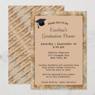 Abschluss Dinner Cap Tan Abschluss Einladung