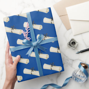 Abschluss-Diplom mit Bow Geschenkpapier