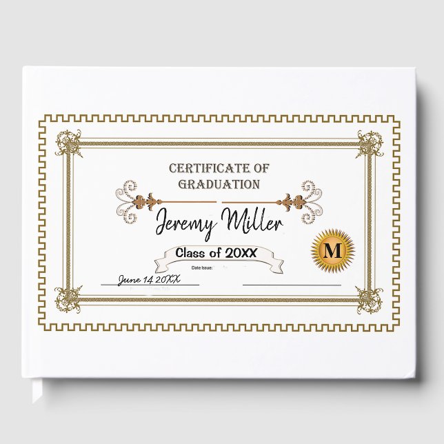 Abschluss Diploma Gästebuch (Vorderseite)