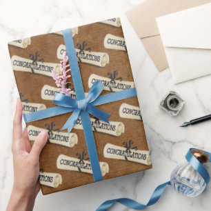Abschluss Diploma Herzlichen Glückwunsch Geschenkpapier