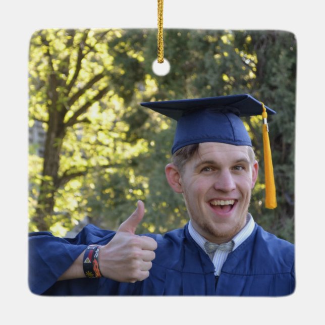 Abschluss durch die Jahre Keramikornament (Rückseite)